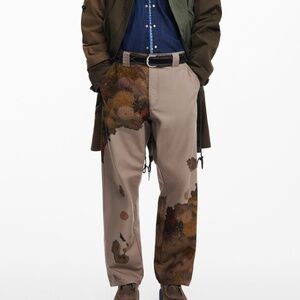 DESIGUAL FLORAL PRINT PANTS